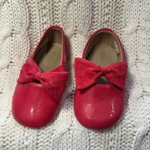 Elephantito Pink Dress Shoes w Bow Girls Size 4
